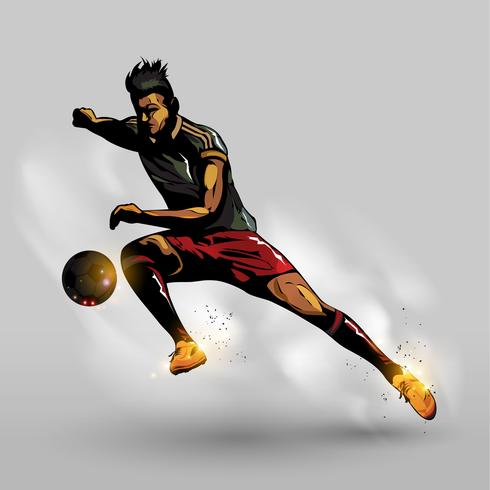 Abstract soccer passing ball vector