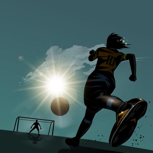 Soccer running with ball 640657 Vector Art at Vecteezy