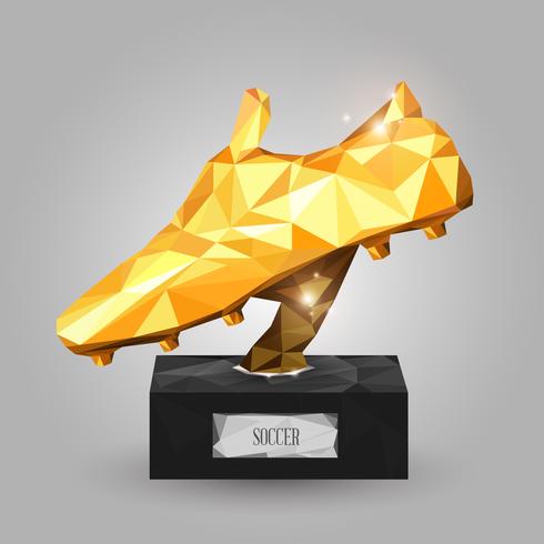 trofeo de la bota de oro vector