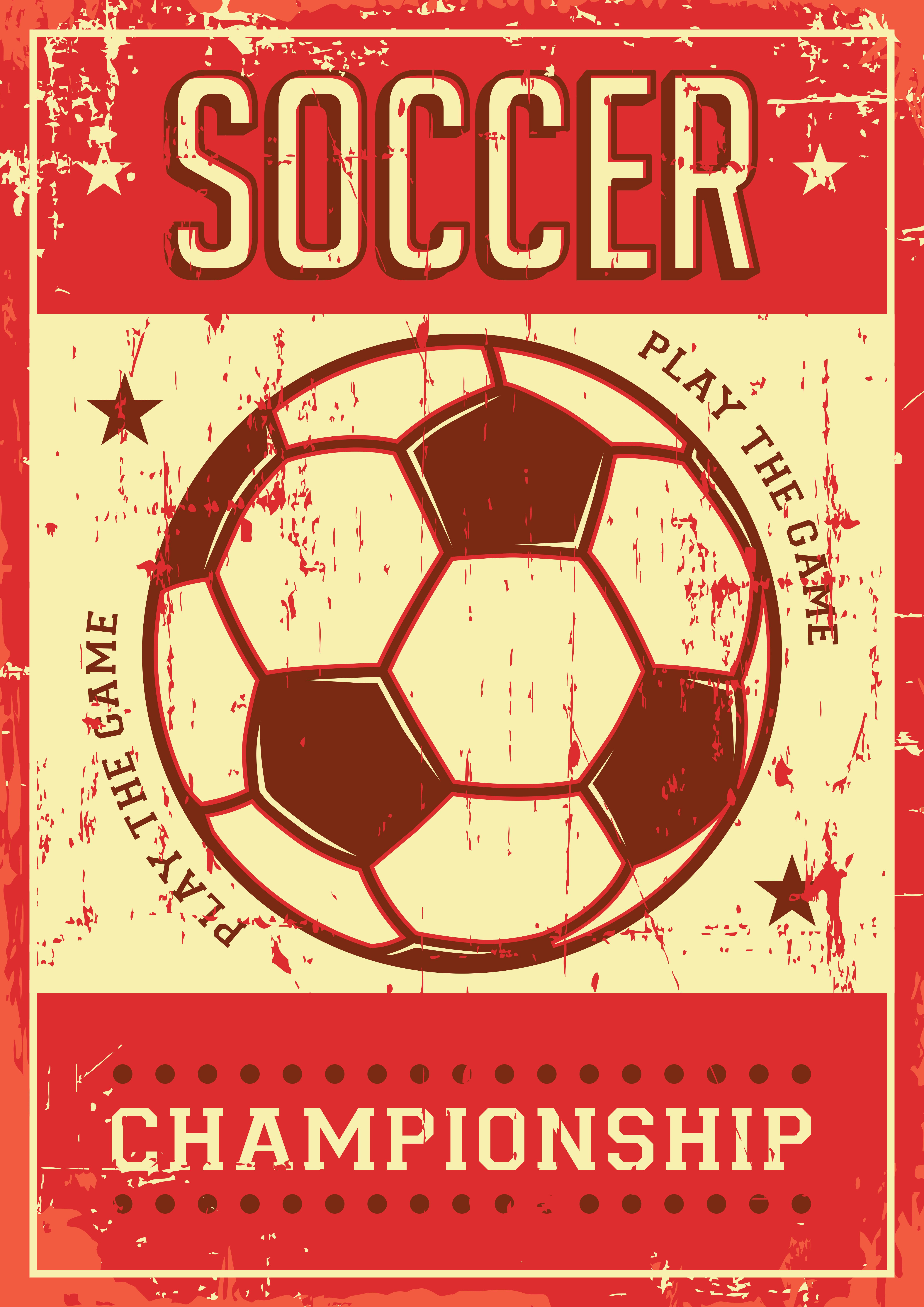 Soccer Football Sport Retro Pop Art Poster Signage 640677 - Download