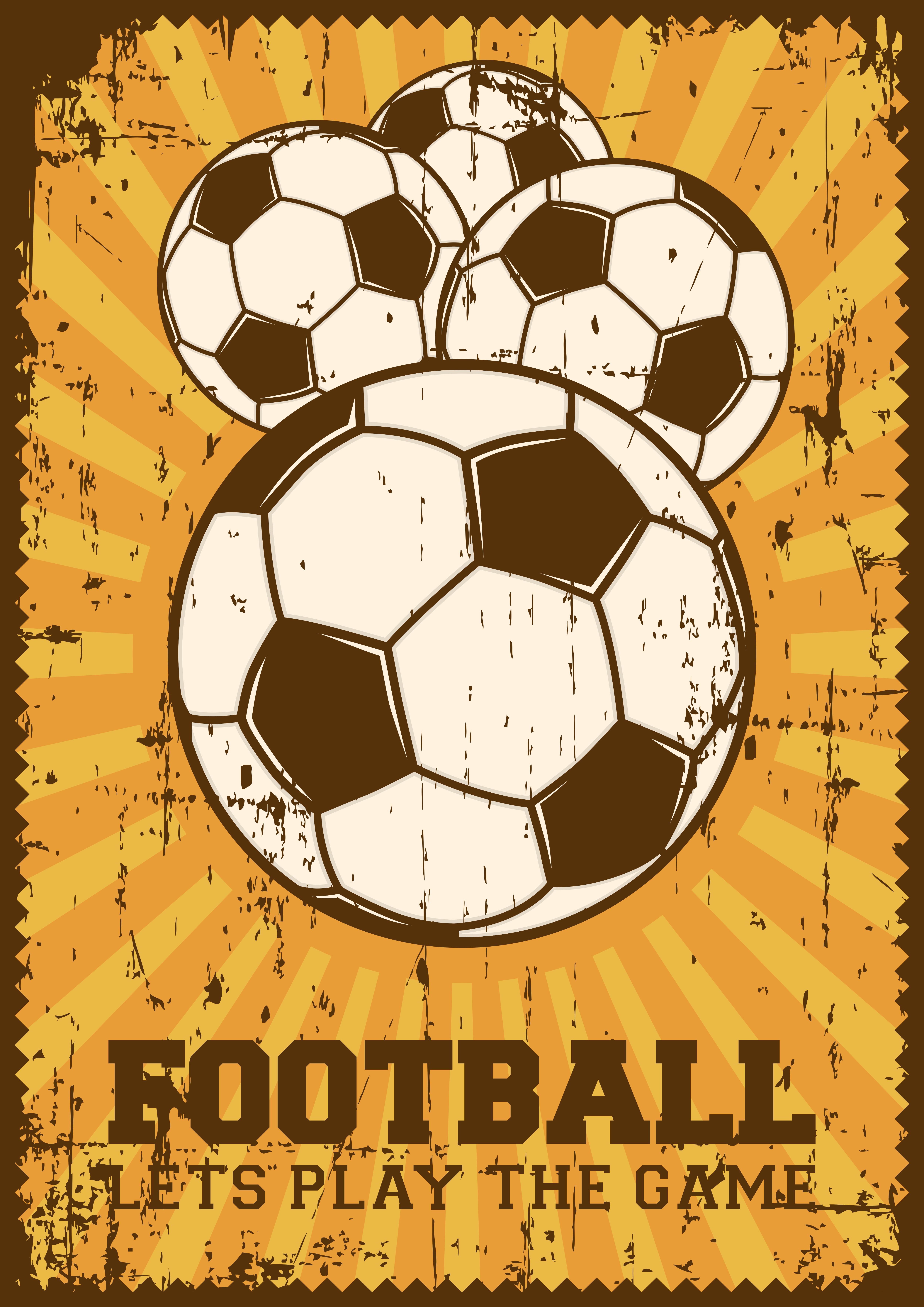 Soccer Football Sport Retro Pop Art Poster Signage - Download Free