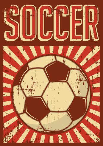 Soccer Football Sport Retro Pop Art Poster Signage vector