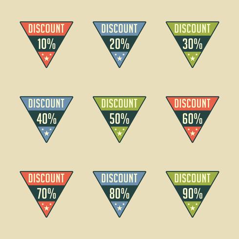 Retro discount badge sell sale promotion vector