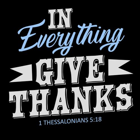 In Everything Give Thanks  vector