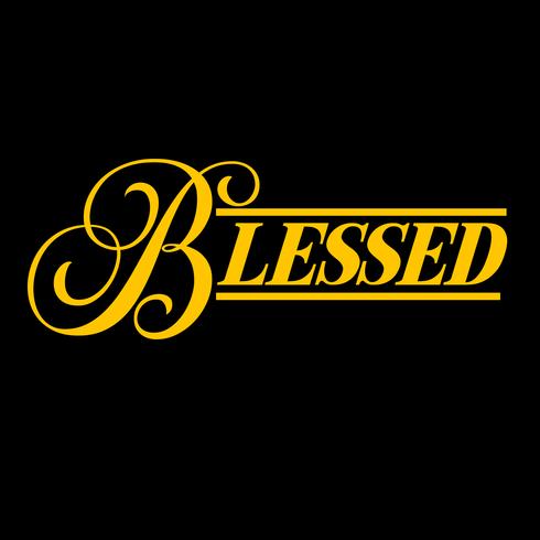 Blessed Typography Art vector