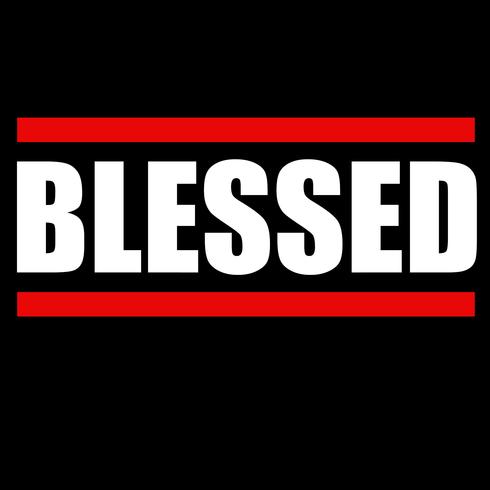 Blessed Typography Art vector