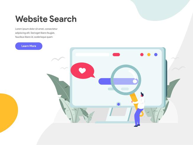 Website Search Illustration Concept. Modern flat design concept of web page design for website and mobile website.Vector illustration EPS 10 vector