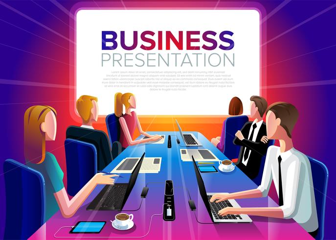 Group of Business Meeting vector