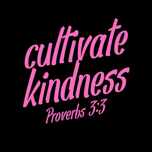 Cultivate Kindness Typography vector