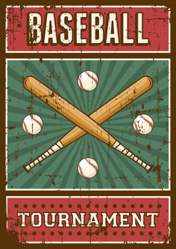 Baseball Sport Retro Pop Art Poster Signage vector