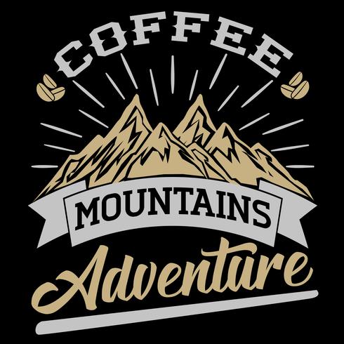 Coffee Mountains Adventure vector