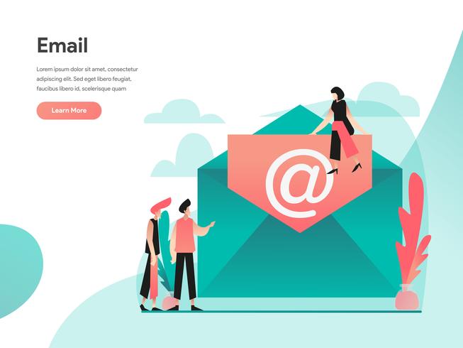 Email Illustration Concept. Modern flat design concept of web page design for website and mobile website.Vector illustration EPS 10 vector