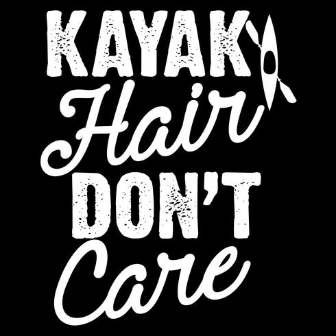 Kayak Hair Don't Care vector