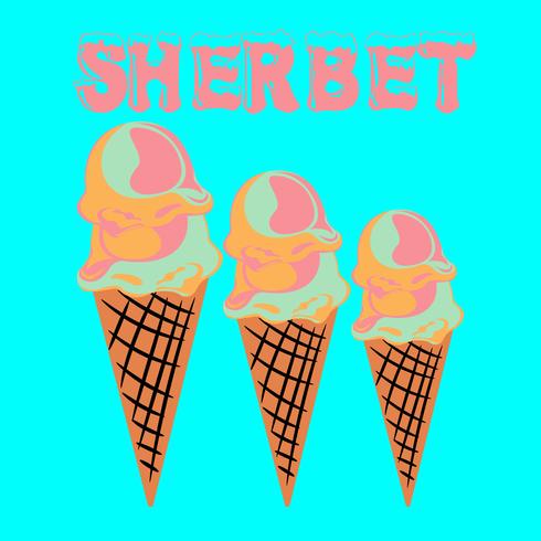 Sherbet Ice Cream vector