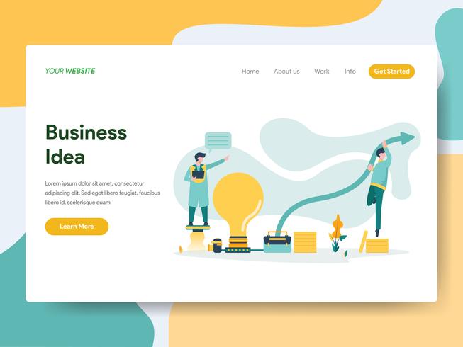 Landing page template of Business Idea Illustration Concept. Modern Flat design concept of web page design for website and mobile website.Vector illustration vector