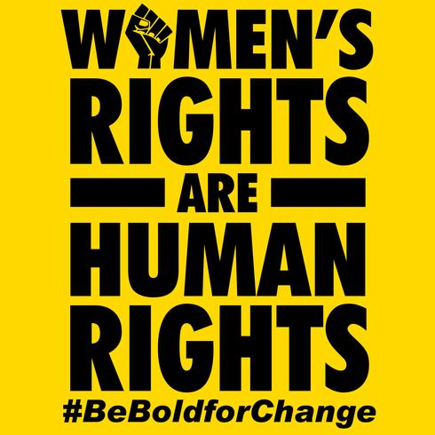 Women's Rights Are Human Rights vector