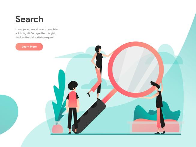 Search Illustration Concept. Modern flat design concept of web page design for website and mobile website.Vector illustration EPS 10 vector