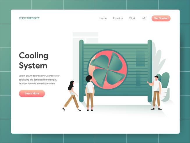 Cooling System Illustration Concept. Modern design concept of web page design for website and mobile website.Vector illustration EPS 10 vector