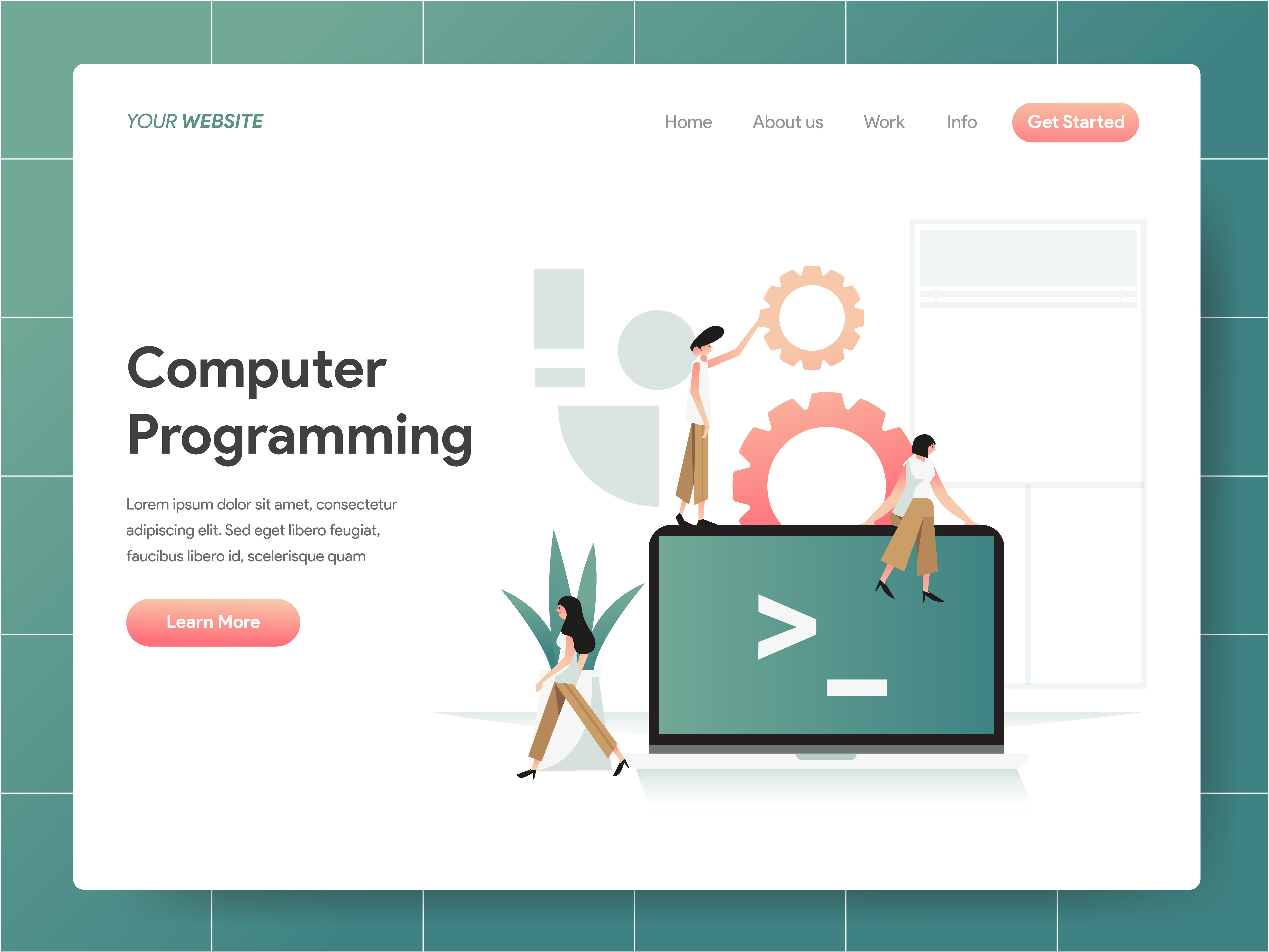 Computer Programming Illustration Concept. Modern design concept of web ...