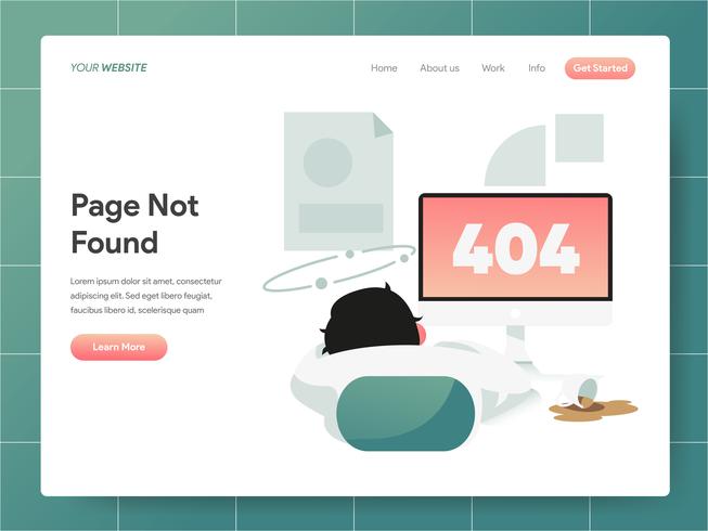 404 Error Page Not Found Illustration. Modern flat design concept of web page design for website and mobile website.Vector illustration EPS 10 vector
