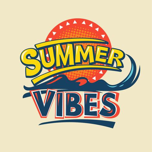 Summer Vibes.Summer Holiday.  Summer QuotePrint vector