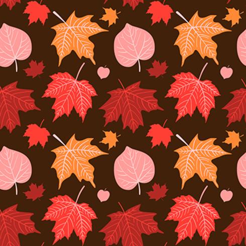 Vector hand drawn autumn seamless pattern