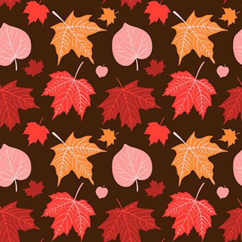 Vector hand drawn autumn seamless pattern