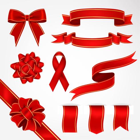 Realistic Decorative Ribbon Vector Pack