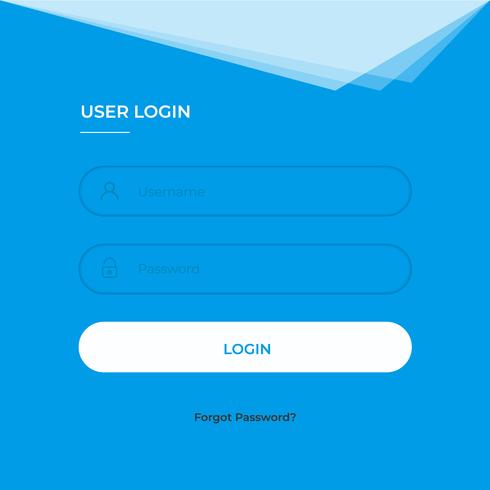 Blue login form template 641296 Vector Art at Vecteezy