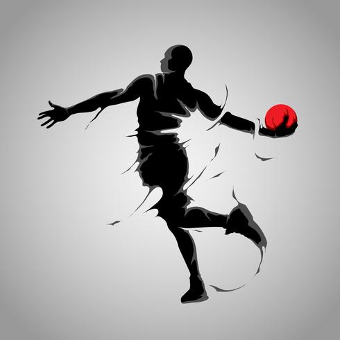 basket shot splash silhouette vector