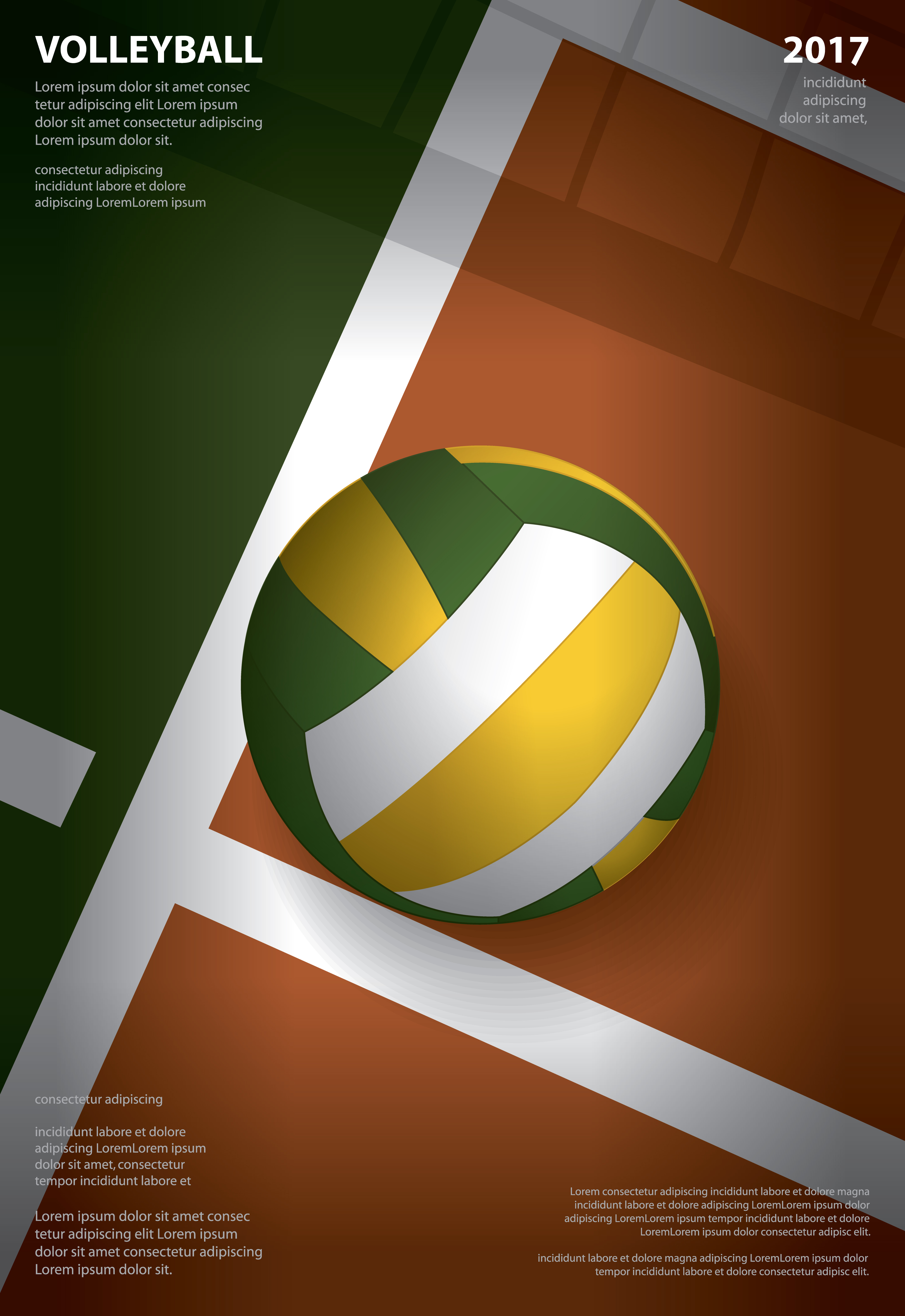 Volleyball Tournament Poster Template Design Vector Volleyball Tournament Poster Template Design Vector