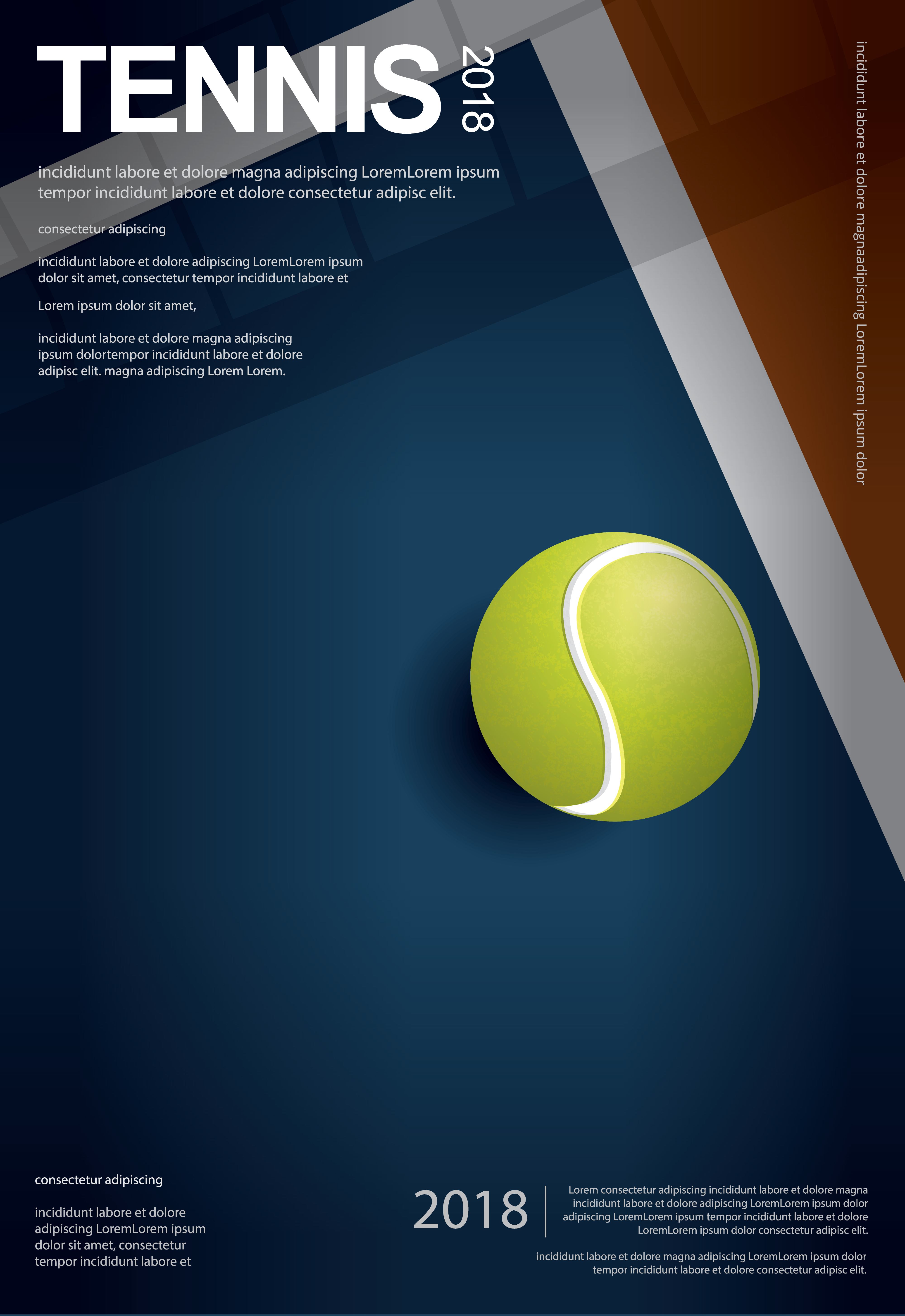 Campeonato de tenis cartel ilustración vectorial 641424 Vector en Vecteezy