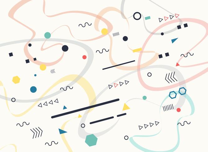 Extracto del fondo geométrico del modelo de la forma libre libre. vector