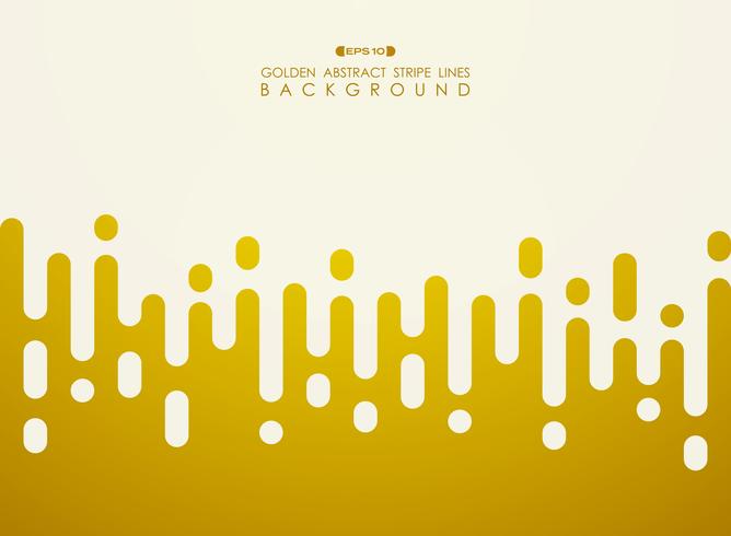 Abstract of golden stripe line pattern with white space background. vector