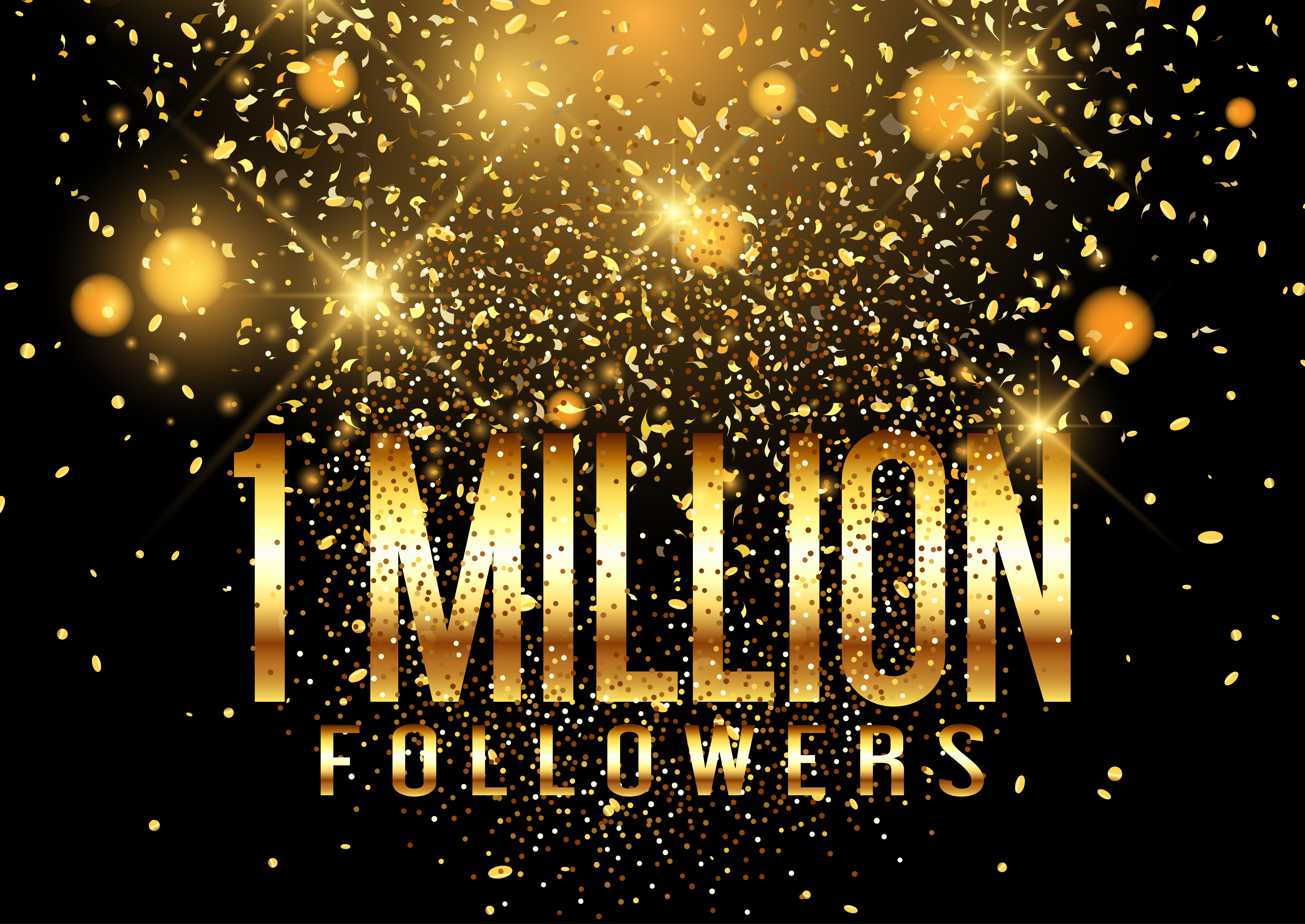 One million followers confetti celebration background 641461 Vector Art ...