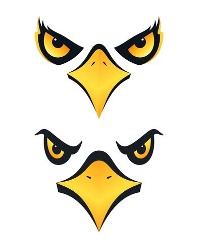 Abstract eagle face icons vector