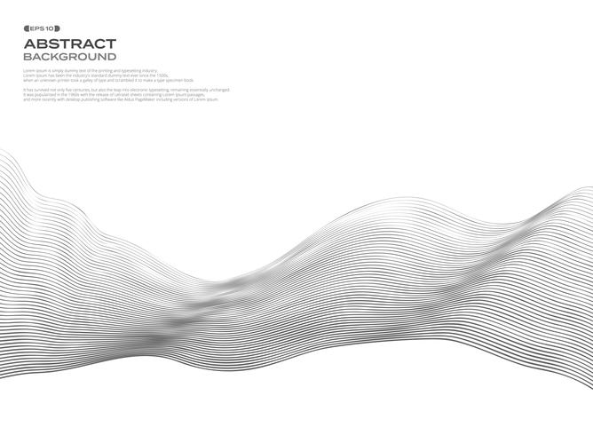 Abstract of wavy element for design. Wave line pattern with lines created using blend tool. vector