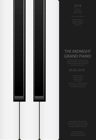 Music Grand Piano Poster Background Template Vector illustration