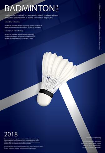 Badminton Championship Poster Vector illustration