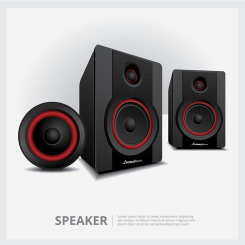 Speakers isolated vector illustration