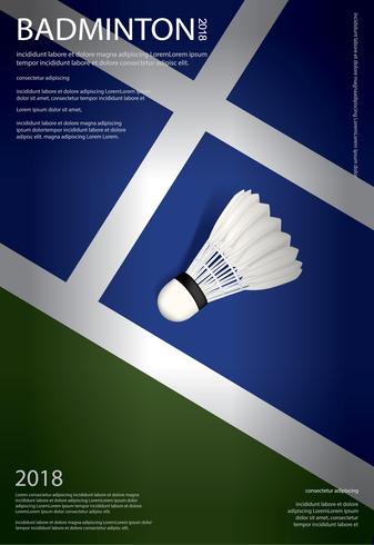 Badminton Championship Poster Vector illustration