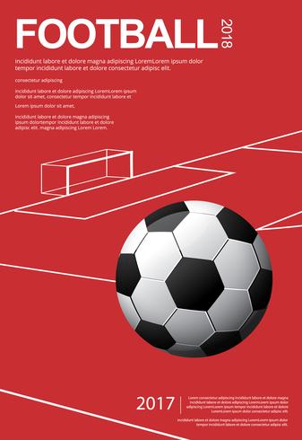 Ilustración de fútbol fútbol cartel Vestor vector