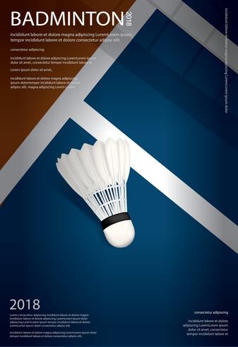 Badminton Championship Poster Vector illustration