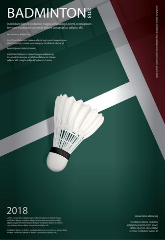 Badminton Championship Poster Vector illustration