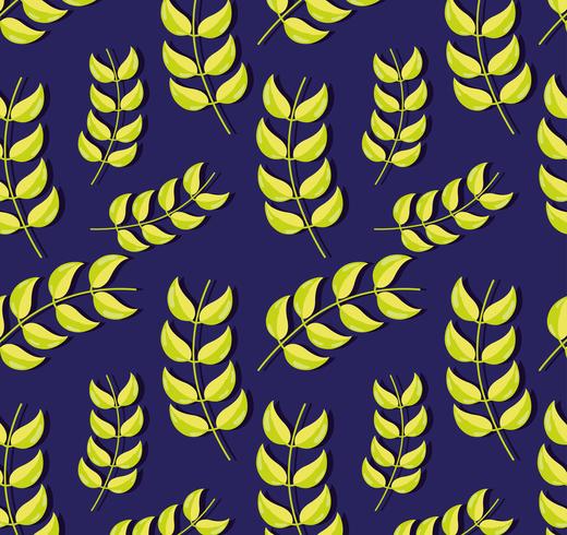 Leaves pattern background vector