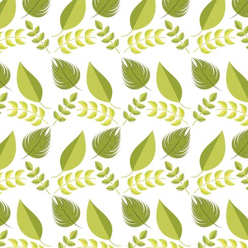 Leaves pattern background vector