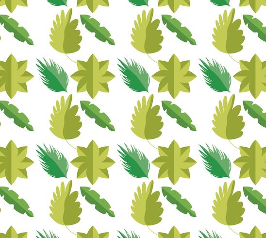 Leaves pattern background vector