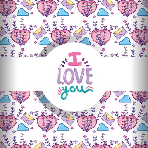 Love and hearts pattern background