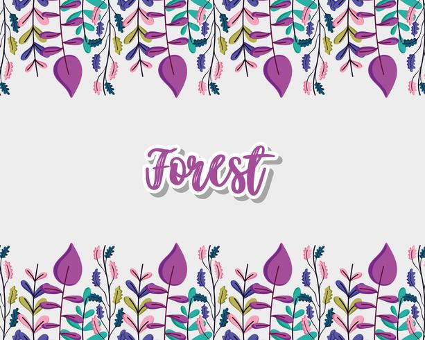 Forest decorative frame vector