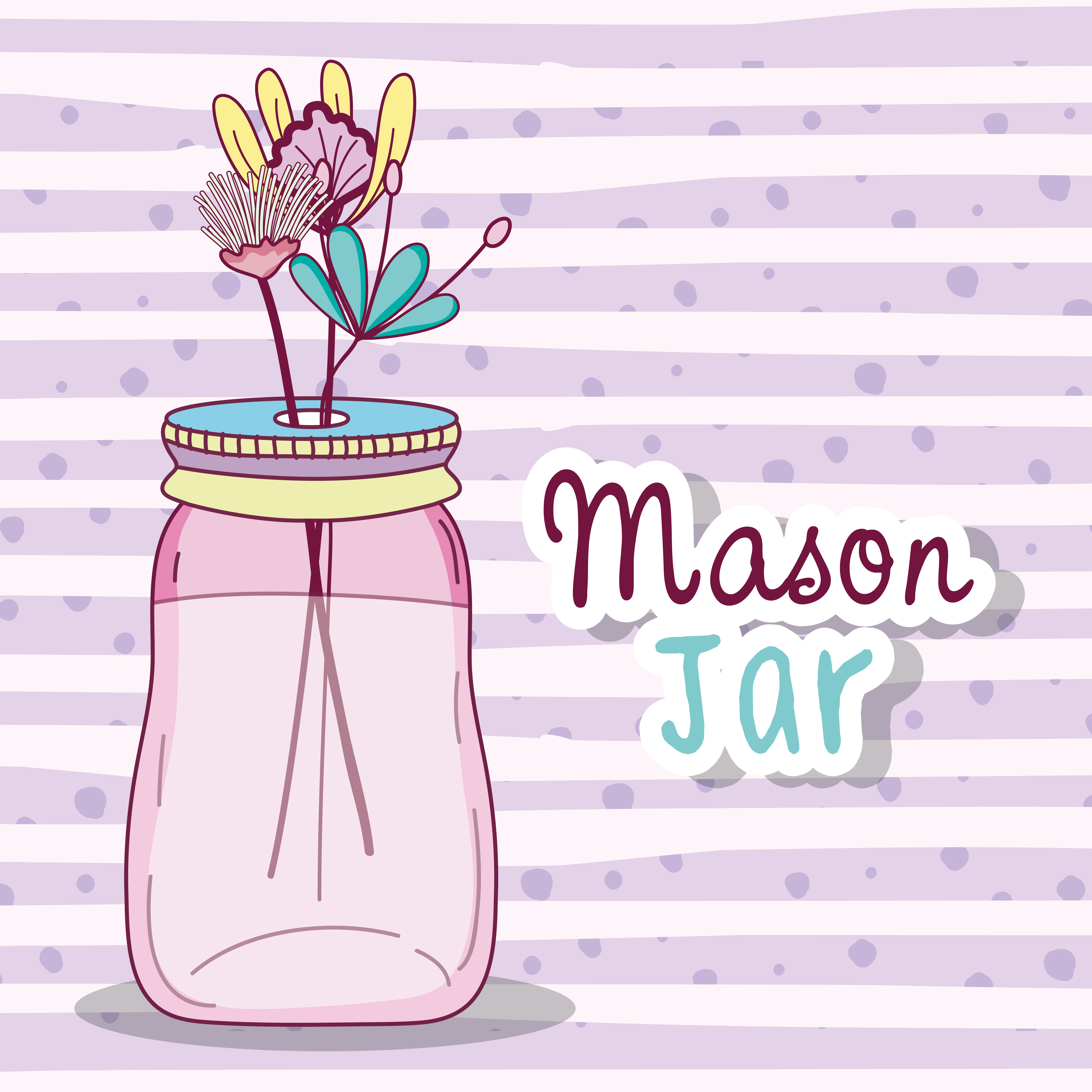 Free Free 216 Flower Svg Free Mason Jar Flowers Svg SVG PNG EPS DXF File